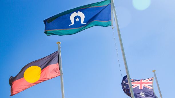 Aboriginal, Torres Strait Islands and Australian flags