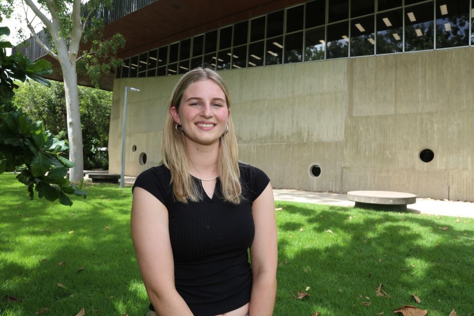 A photo of 2024 QCoal Foundation Scholarship recipient and JCU first year speech pathology student Taylor Dockerty.