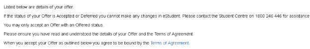 Screenshot showing link to Terms of Agreement link.