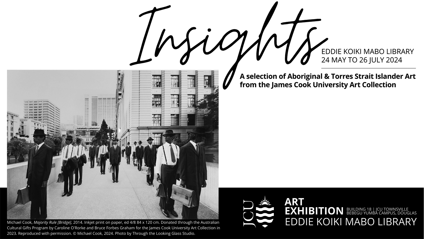 Poster advertising the 2024 Mabo Art Exhibition, Insights.